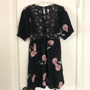 Target black dotted floral dress